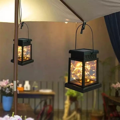 Wisząca latarnia kwiatowa wodoodporna dekoracja zewnętrzna Garland Fairy Solar Garden Courtyard Palace Lights