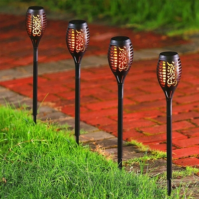12LED 33LED Solar Flame Latarka Zewnętrzne miganie Wodoodporne słoneczne światło LED