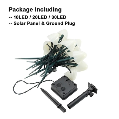 2700K IP55 Zasilane energią słoneczną LED String Lights / Grzybowe Solar Garden Lights Ślub Świąteczna dekoracja
