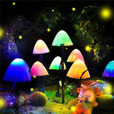 2700K IP55 Zasilane energią słoneczną LED String Lights / Grzybowe Solar Garden Lights Ślub Świąteczna dekoracja