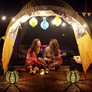 3500K duże zewnętrzne latarnie słoneczne metalowa retro wisząca lampa słoneczna