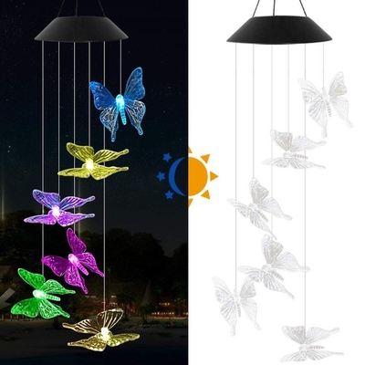 DC6V Solarne oświetlenie ogrodowe LED 80lm Dzwonek wietrzny Hummingbird