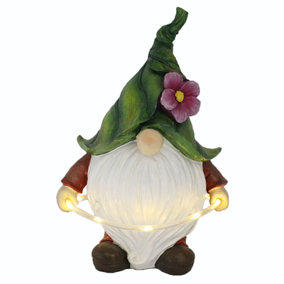Dekoracja ogrodowa Solar Light Crafts Wodoodporny ornament z żywicy LED Light Animal Statue
