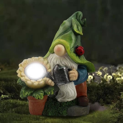 Dekoracja ogrodowa Solar Light Crafts Wodoodporny ornament z żywicy LED Light Animal Statue