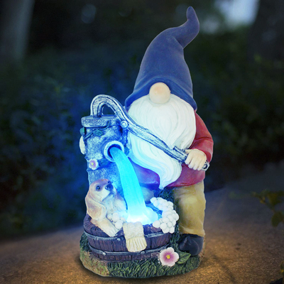 Dekoracja ogrodowa Solar Light Crafts Wodoodporny ornament z żywicy LED Light Animal Statue