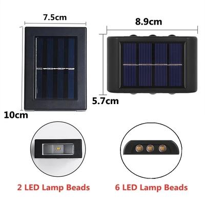 WINXU IP65 Wodoodporne lampy solarne Led Outdoor Landscape Balkon Dekoracyjne oświetlenie ścienne