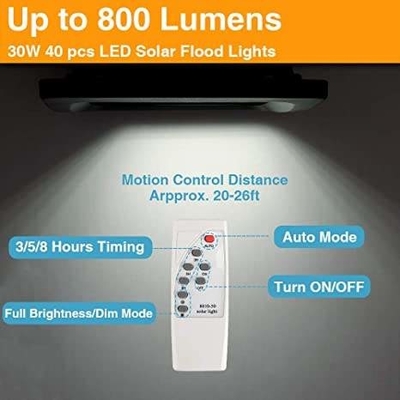 Outdoor LED 40w Solar Flood Light Garage Channel Solar Street Light z pilotem