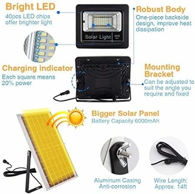 Outdoor LED 40w Solar Flood Light Garage Channel Solar Street Light z pilotem