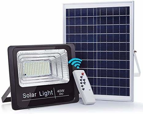Outdoor LED 40w Solar Flood Light Garage Channel Solar Street Light z pilotem