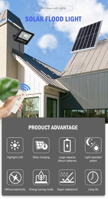Outdoor LED 40w Solar Flood Light Garage Channel Solar Street Light z pilotem