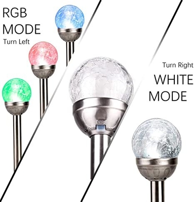 Anti Crack Glass Ball Solar LED Garden Lights Street Cricket Light 5V
