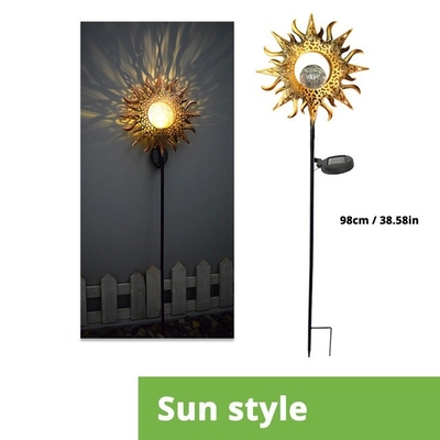 Outdoor Courtyard Solar LED Garden Lights Dekoracja Moon Sun Stars Wodoodporna lampka nocna