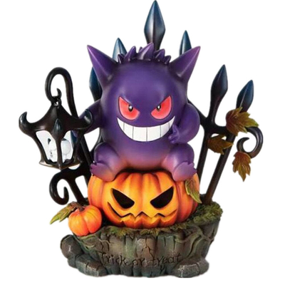 Anime Gengar Halloween Duch Dynia Latarnia Światło Słoneczne Rzemiosło Rysunek Księżyc Cień Statua