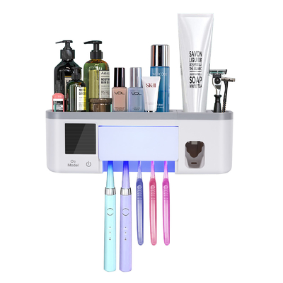 Amorficzny silikonowy zasilacz Uv Sanitizer Uchwyt na szczoteczki do zębów ABS Gospodarstwo domowe