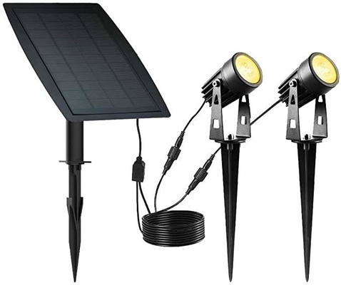 Komercyjne słoneczne oświetlenie uliczne Krajobraz Jasny biały RGB Zasilane energią słoneczną światła trawnikowe 3500K