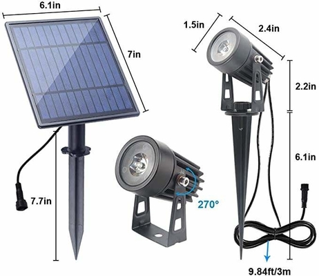 Komercyjne słoneczne oświetlenie uliczne Krajobraz Jasny biały RGB Zasilane energią słoneczną światła trawnikowe 3500K