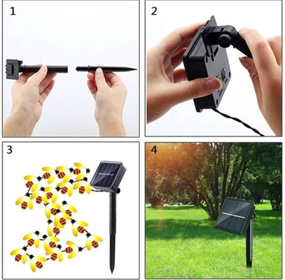 Zewnętrzne zasilane energią słoneczną łańcuchy świetlne LED Bee Solar Fairy Lights 5M/9M