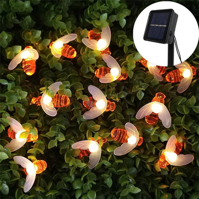 Zewnętrzne zasilane energią słoneczną łańcuchy świetlne LED Bee Solar Fairy Lights 5M/9M