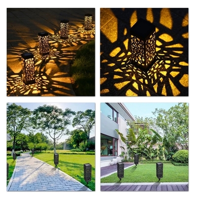 IP65 Trwałe dekoracyjne słoneczne oświetlenie ogrodowe LED Lawn Yard Hollow Path Light 1.2v 6000K