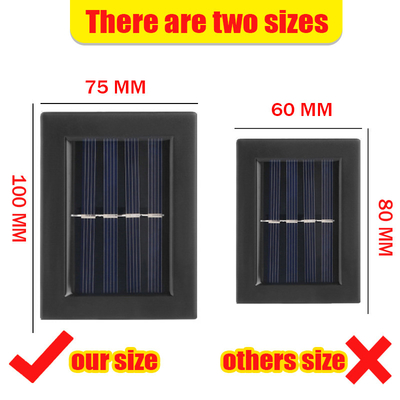 2/6LED w górę iw dół Zasilany energią słoneczną kinkiet LED Dekoracja schodowa na zewnątrz ogrodu