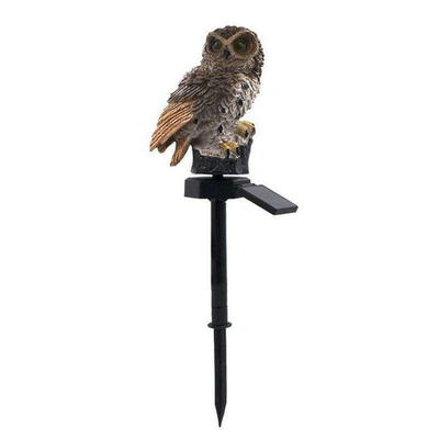 Słoneczna dekoracyjna żywica Craft LED Lawn Garden Owl Light 2700K IP55