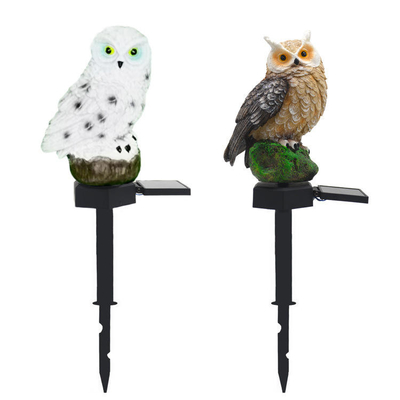 Garden LED Solar Powered Owl Light Dekoracja trawnika Wodoodporne światło Miękkie ciepłe białe 2700K