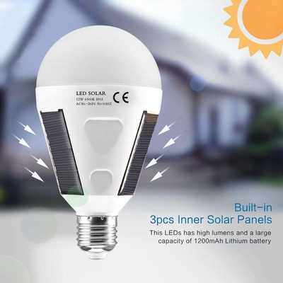 E27 Wyróżnij Solarne światła awaryjne Interfejs chipa LED Awaria zasilania 396lm