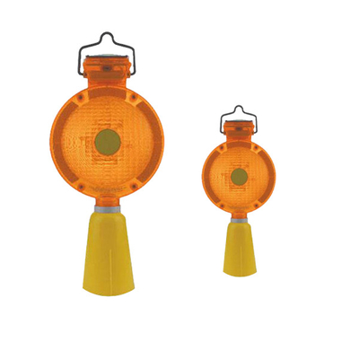 Czerwona żółta wodoodporna okrągła słoneczna lampa ostrzegawcza LED Barricade Light