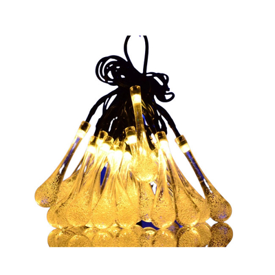 Wiele kolorów Solarne diody LED String Lights LED Water Drop Fairy Light 4,5 V 24 lm / w WX-SDD-003