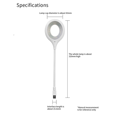 Ochrona oczu Składana lampa studyjna Przenośne energooszczędne nocne lampy stołowe z portem USB