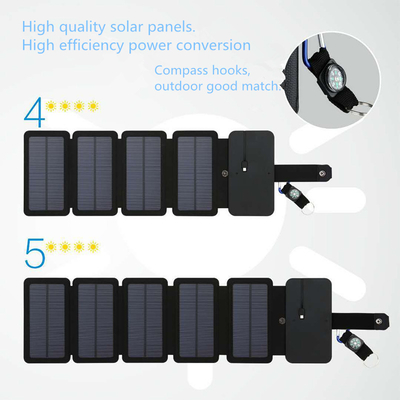 10W składany panel słoneczny 5V 2.1A urządzenia wyjściowe USB do smartfonów